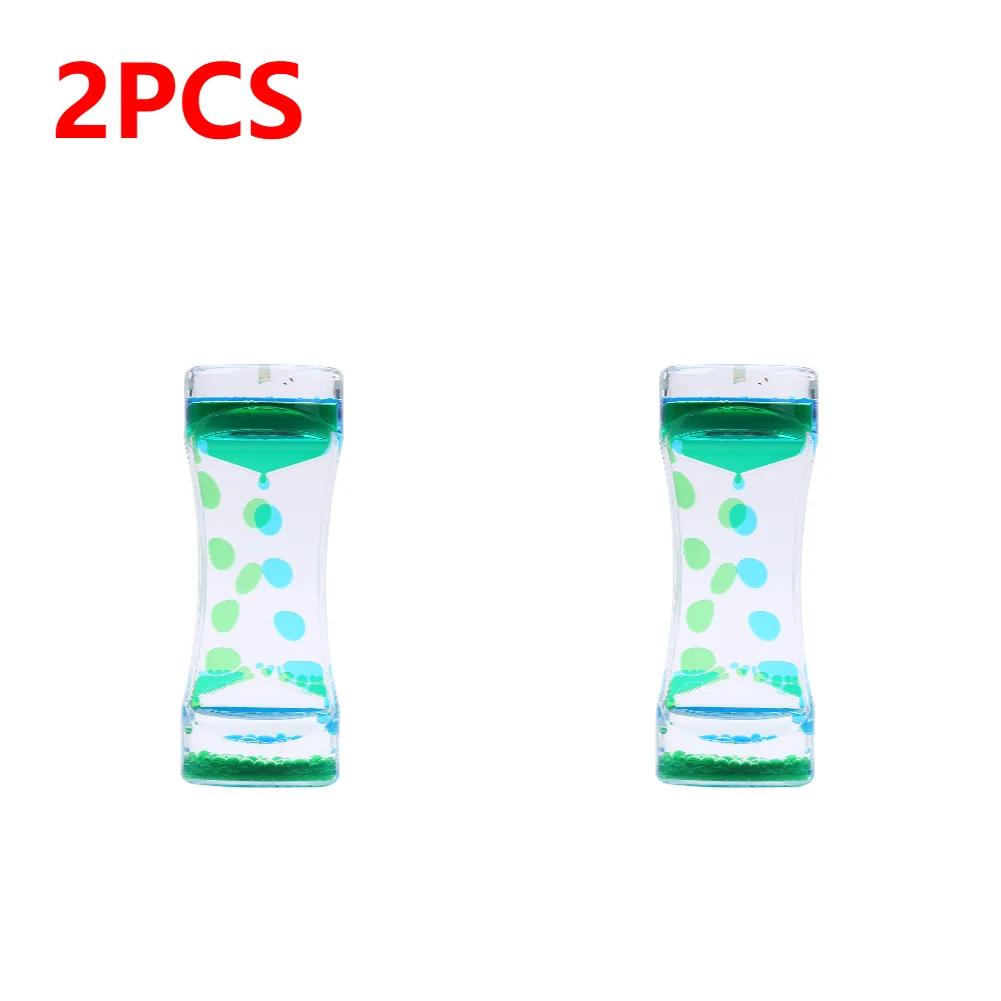 1/2/3/6pcs Liquid Motion Bubbler Hourglass Liquid Bubbler Timer Cool Office Desk Decorations Ornament Kids Adults Gift Products