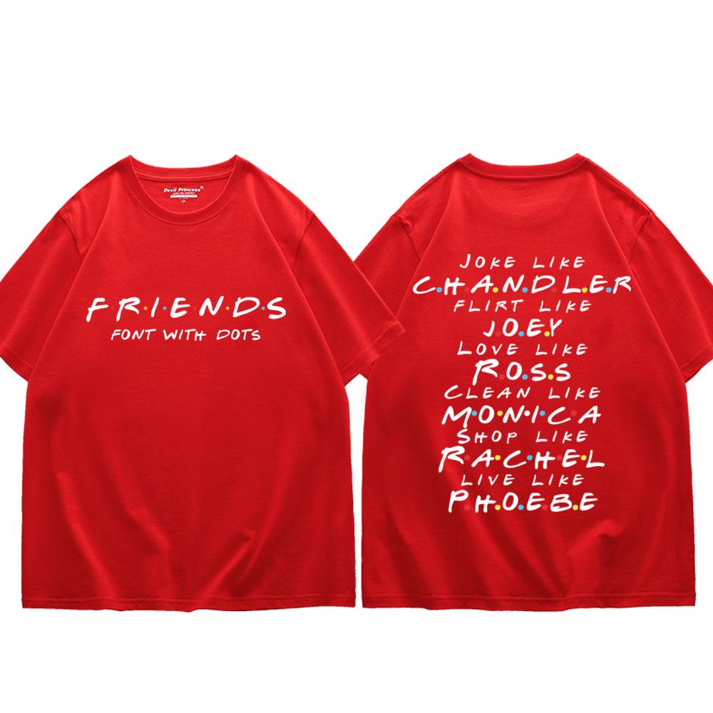 

TV Play Friends Series Print Tshirt Mens Womens Fashion Casual Oversized T Shirts Summer Y2k Aesthetics Short Sleeve Tshirts S