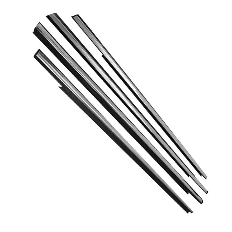 4 Pezzi Guarnizione in Gomma per Vetro Finestrino Esterno per peugeot 301 2013-2017 2014 2015 Striscia di Pressione Striscia di Tenuta Impermeabile Nero o Cromato