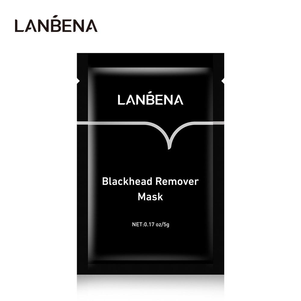 LANBENA Черная бамбуковая угольная маска-пленка от черных точек для носа, 5 г, саше