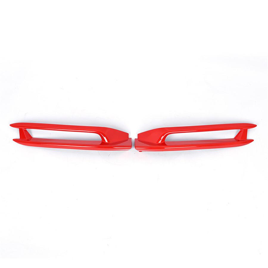 

2Pcs Red ABS Front Bumper Fog Lamp Light Cover Trim For Honda Accord 2018-2020