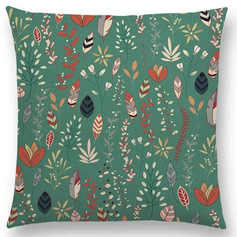 Botanical Floral And Butterfly Cushion Cover Beautiful Flowers Garden Mini Prints Home Decor Sofa Throw Pillow Case