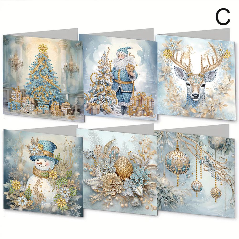 Six Diamond Art Greeting Cards Greeting Card Kit DIY 5D Card Greeting Diamond P4A4
