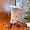 Milk Tea Plush Toy Soft Fluffy Pearl Milk Tea Cup Doll Large Hugable Pillow Small