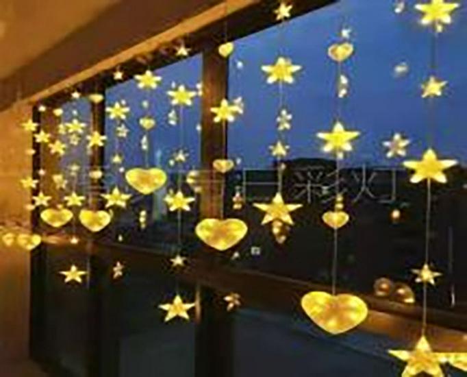 Samsung LED Curtain String Lights - Stars & Moon Decoration for Festivals