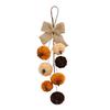 16cm Fall Thanksgiving Pumpkin-Shaped Wall Hanging Decoration Velvet Pumpkin Bow Hanging Ornament For Home Party Decoration