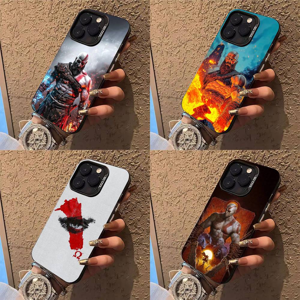 Game G-God of W-War Kratos Phone Case Phone Case For iPhone 14 16 15 11 12 13 Pro Max Mini Plus Shockproof Cover