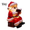 Indoor Festive Lighting Santa Claus Night Light, Resin Christmas Tabletop Ornament with Table Warm LED Lighting, Holiday Bedroom Bedside Decoration