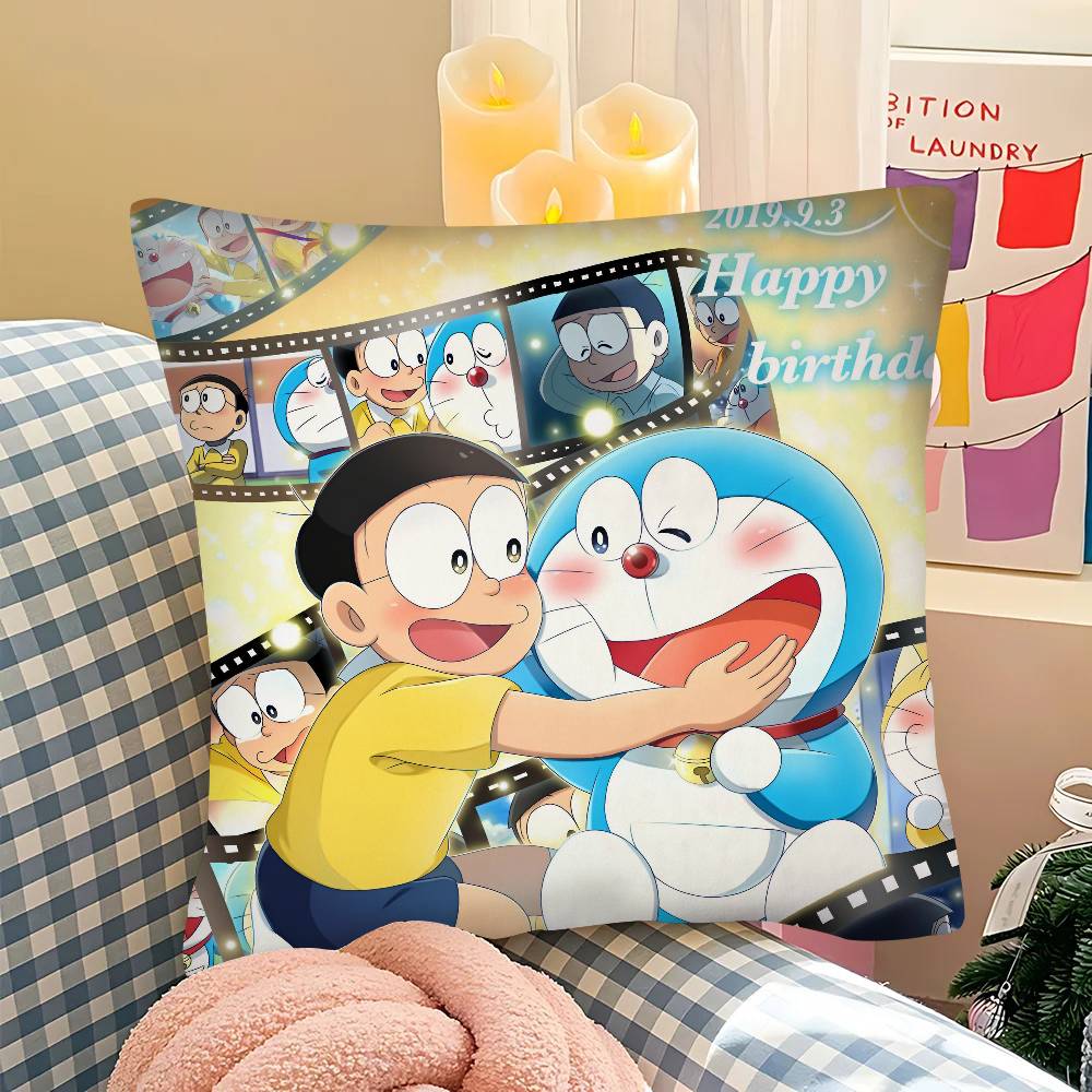 

Doraemon The Movie Nobita s Sky Utopia Pillow Case Square Pillow Bedroom Sofa Leisure Comfort Cushion Car Home Decoration 16x16Inch