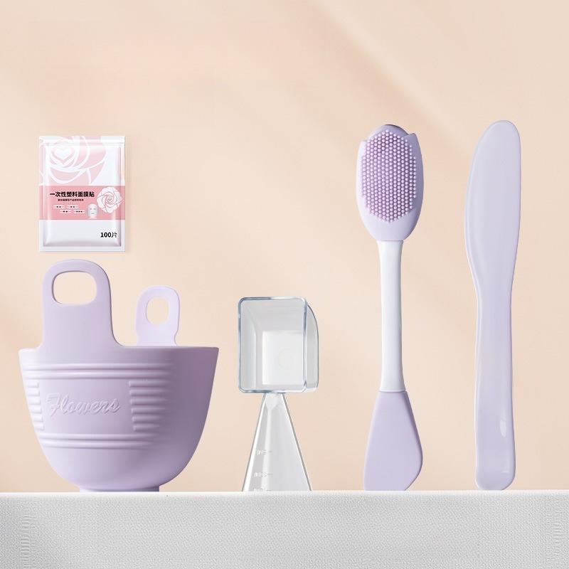 Набор из 4/5 шт. силиконовых мисок для масок для лица, кистей и ложек - Инструменты для салона красоты и спа