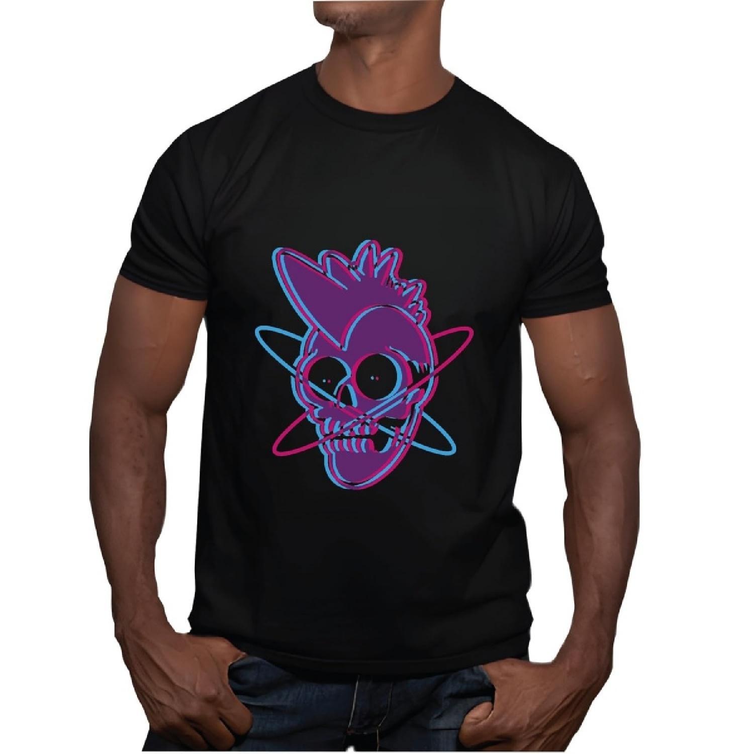 Edgy and Punk Fans Men Women Black Multicolor T shirt XXXXXL разноцветный