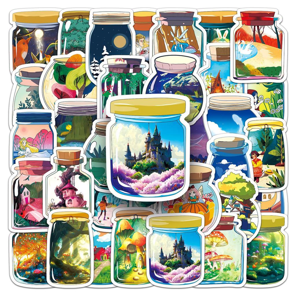 50 Bottles of World Graffiti Original Cartoon Stickers Decorated with Mobile Phone Case Luggage Stickers.