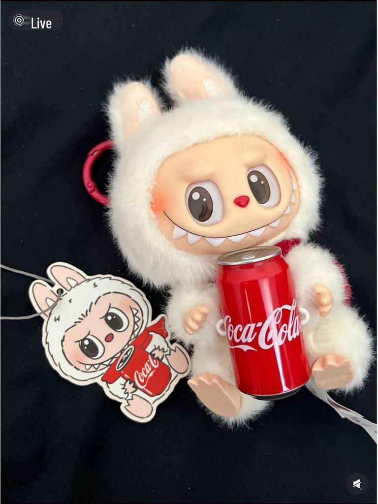 Third Gen Labubu Cola Edition Pop Mart Sit Sit Party Vinyl Plush Blind Box