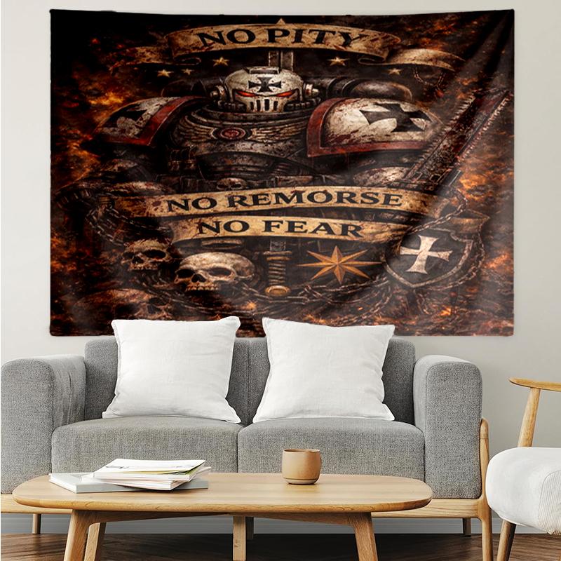 Warhammer 40k Print Tapestry, Backdrop, Easy Setup, Ideal for Bedroom, Office & Living Room, with Aesthetic Wall Hanging Decor.