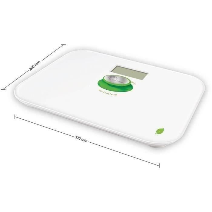 LITTLE BALANCE - Pèse-personne blanc - Green Power - portée 180 kg - 8154