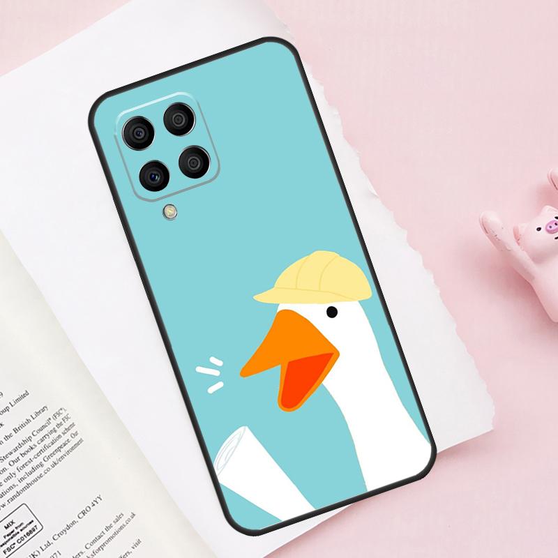 Cartoon Funny Goose Case For Samsung Galaxy M51 M55 M35 M15 M56 M36 M16 M06 M13 M33 M53 M12 M32 M52 M14 M34 M54