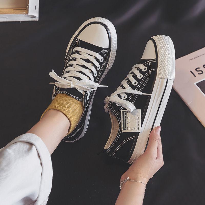 Platform canvas shoes women's height-increasing white shoes spring and autumn new versatile autumn student low-top shoes spring
