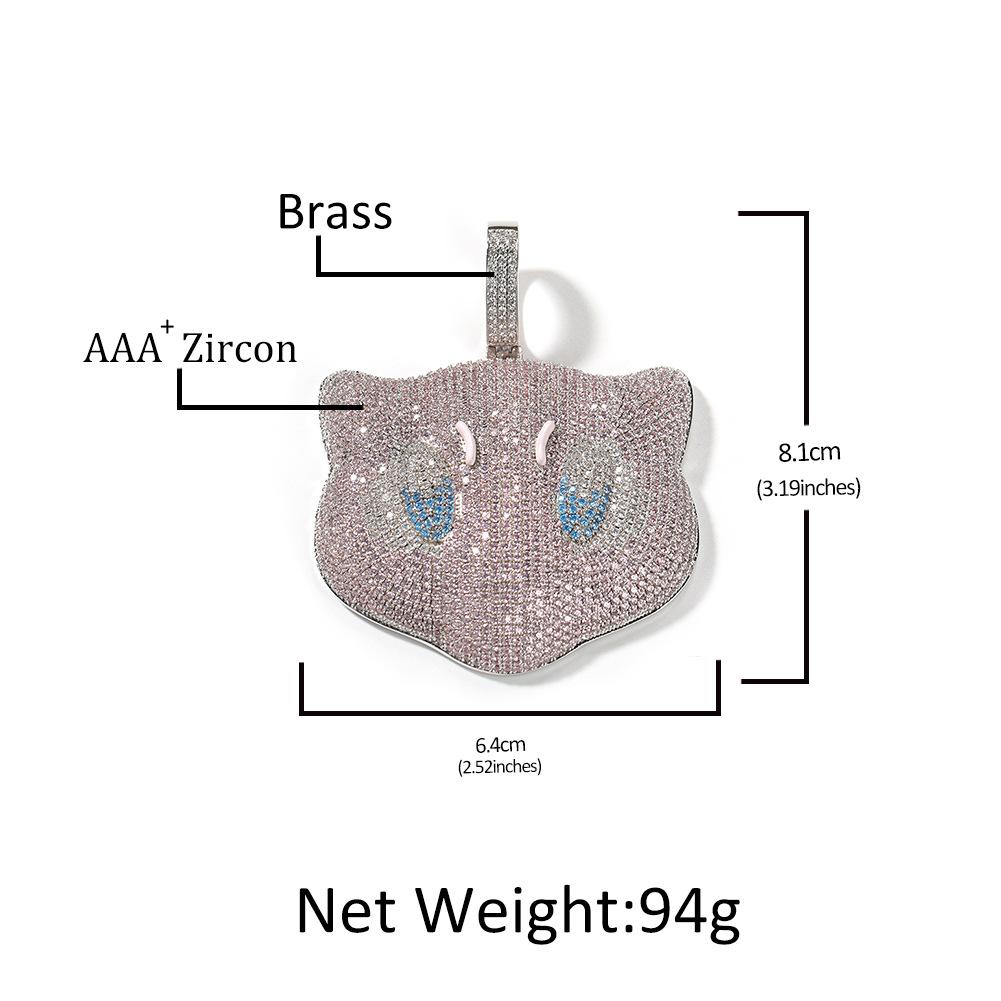 

Новые ювелирные изделия в стиле хип-хоп, медная вставка с цирконом, кулон «мечта», мужской европейский и американский индивидуальный модный кулон с героями мультфильмов