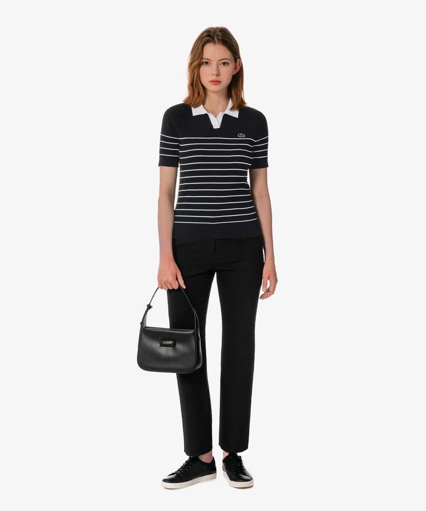 LACOSTE Women'S Textured Striped Polo Sweater Af230E-56G 031