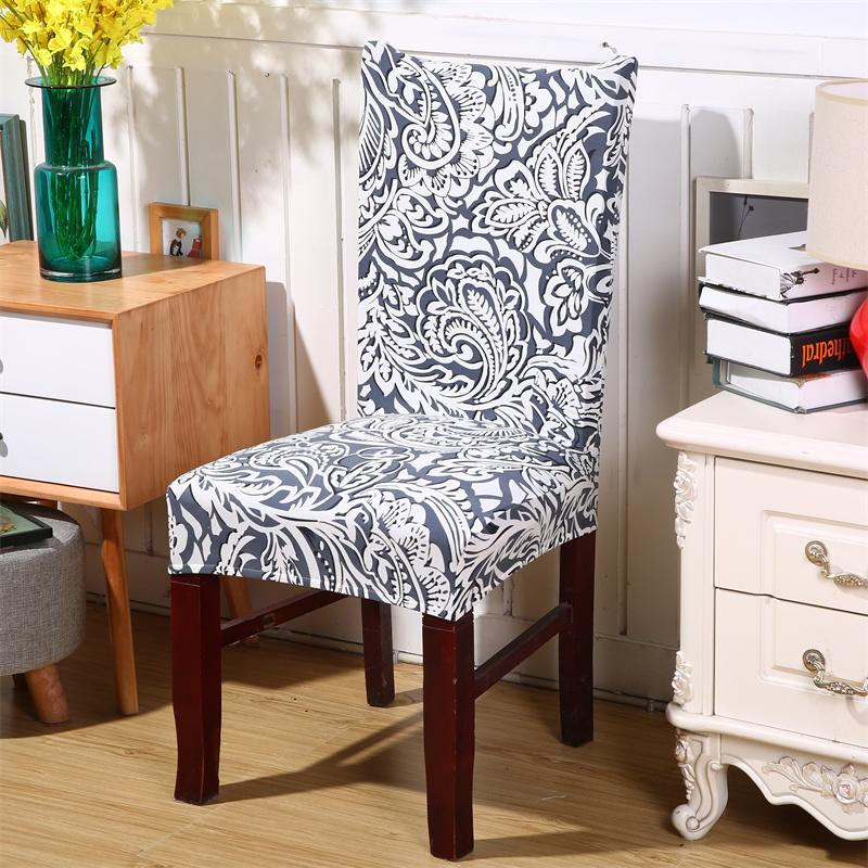 1Pc Elastic Dining Chair Cover Geometric Slipcovers Chair Case Stretch Seat Cover For Wedding El Banquet Living Room