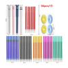 Erasable Gel Pen Thermal Easy-Rub Gel Pen Cute Cartoon Eraser Set With No-Waste Eraser 0.5mm Pen Tip 20ml