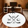 1pc golf club golf ball Round Chair mat Area Rug - Non-Slip, Floor Mat for Office, Bedroom, and Indoor Decor c1118149