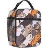 Animal Lunch Bag Insulated Reusable Lunch Box Lunch Tote Lunchbox Portable Bento Bags For Men Women Office Work Travel Picnic