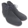 Pristine CROCKETT&JONES Ankle boots CHUKKA Dark navy Suede leather mens 5.5 Used