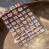 5D gold printed Chinese character nail stickers high quality happy nail art stickers Chinese soft embossed nail art decals