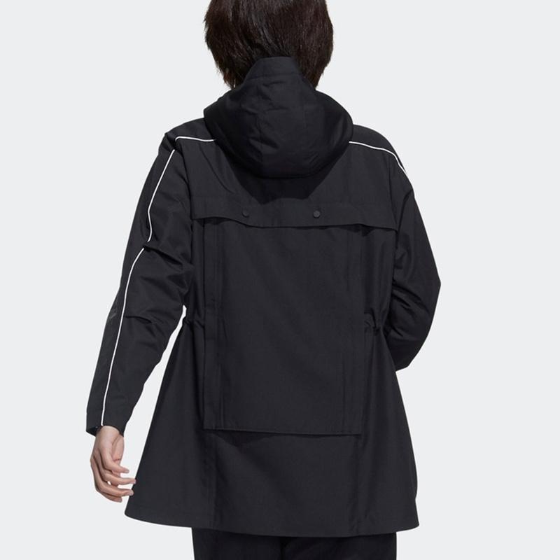 (WMNS) Adidas Cny Jkt Warm Sports Lacing Woven Fleece Lined Hooded Jacket Black Women's GP0625