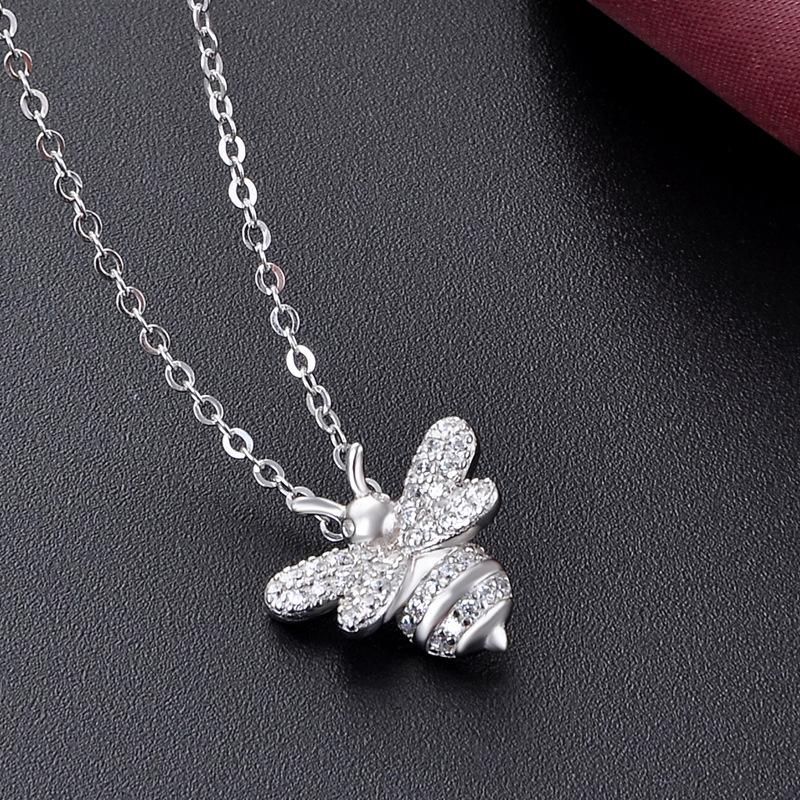 Lindon 925 Sterling Silver Classic Women Necklace Pendant Zircon Fashion Gift