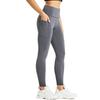 Thick Yoga Leggings with Pockets Gray for Women - Stretchy Athletic Pants Comfortable for Workout