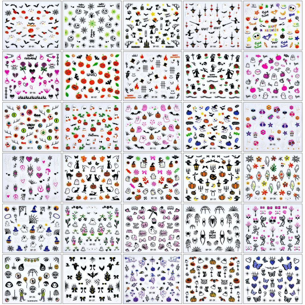 3D Luminous Jelly Nail Stickers for Kids - 5D Embossed Nail Art