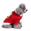 Dog Clothes Christmas Costume for Puppy Dog 2Pcs Red