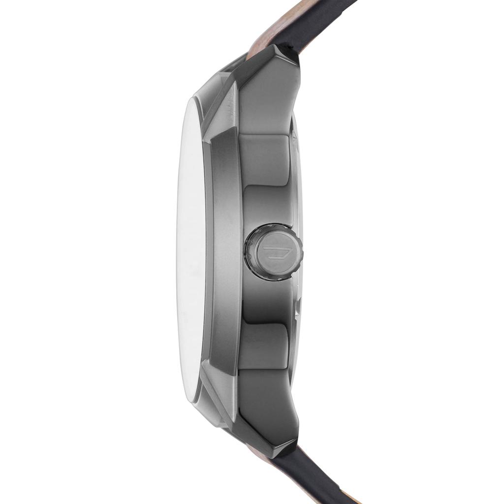 Diesel Armbar Quarz Leder Braun Herrenuhr mit drei Zeigern, (Modell DZ1784)