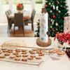 Wooden vertical paper towel holder, freestanding, one-handed tear-off, rounded base, non-slip, stylish paper towel stand, perfect for kitchen storage,