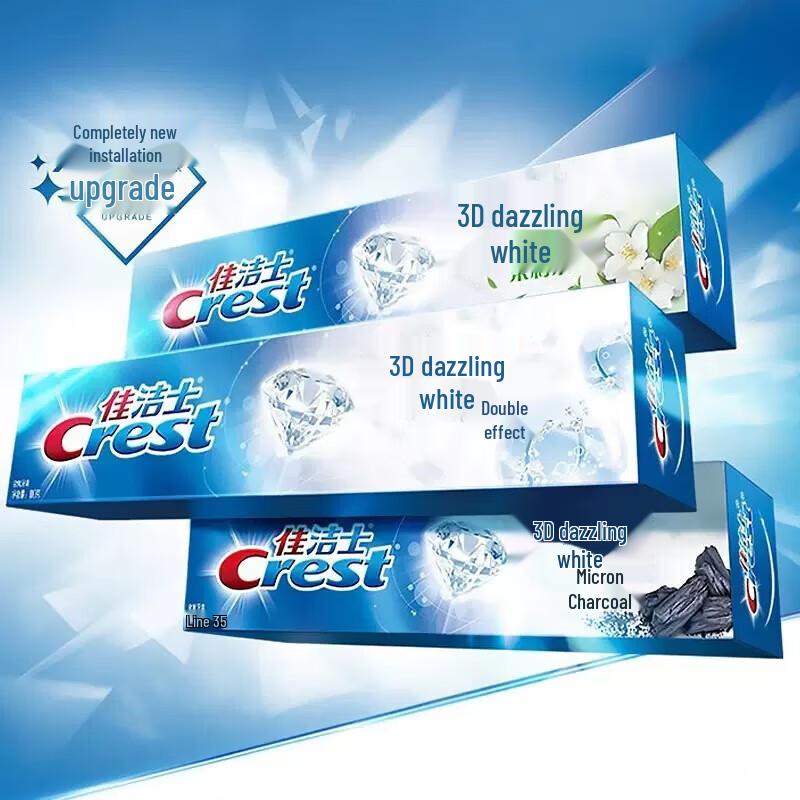 Crest 3D White Dual Action Fresh Breath Toothpaste 6-Pack