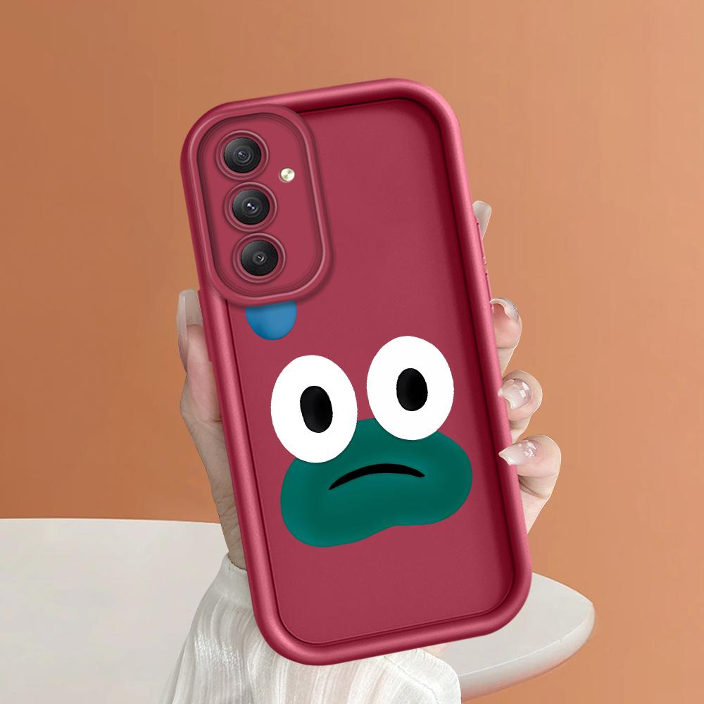 

Мягкий силиконовый квадратный чехол с рисунком лестницы для телефона, полное покрытие, противоударный защитный резиновый чехол для камеры для Samsung Samsung A14 темно-красного