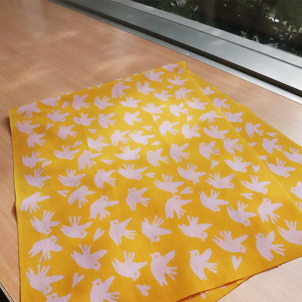 IKS Chusen Tenugui Hand Made in 34 x Prime Fabric Poppo Towel, Japan, 88cm, 100% Cotton, (Unshrunk) (Hato Yellow)