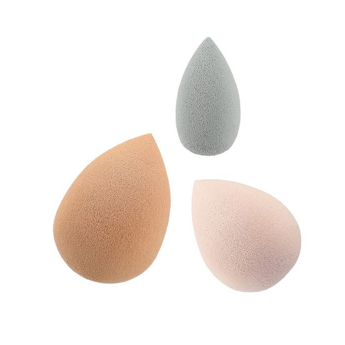 Éponges de Maquillage - Lussoni - 3pz - Forme de Goutte - Taille Standard, Moyenne, Mini - Application Facile