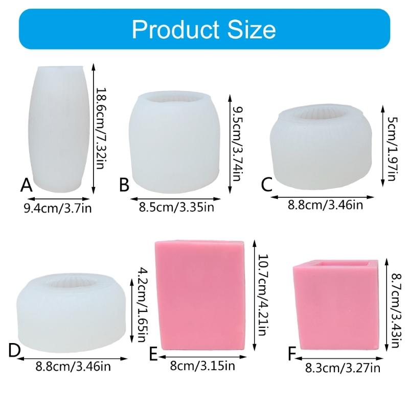 Vase Silione Molds for Room Decoration, Striped Silicone Tealight Holder Molds for Tealight Holder Candlestick Stand