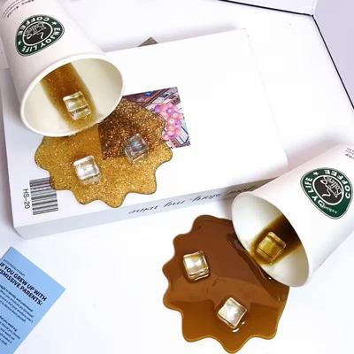 1Pc Overturned Coffee Cup Prank Phone Stand, Plastic Prank Toy, A Must-Have For Lazy People, Home Decoration Ornament.