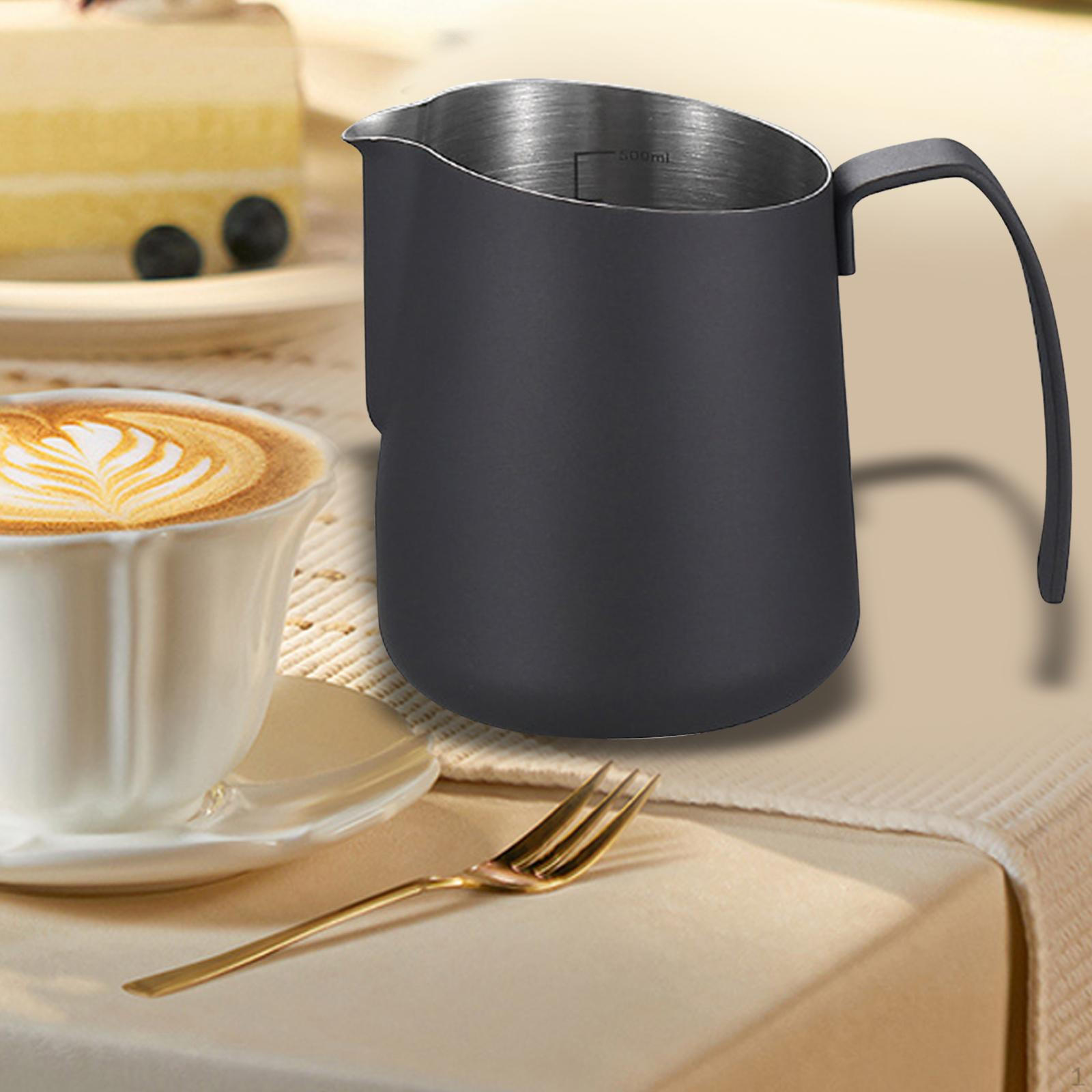 

Кувшин для вспенивания кофе и молока, кувшин для приготовления эспрессо с весами, для латте-арта, капучино black