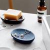 Snowflake Glaze Ceramic Frosted Soap Dish Keep Soap Bars Dry Soap Drying Rack  Bathroom