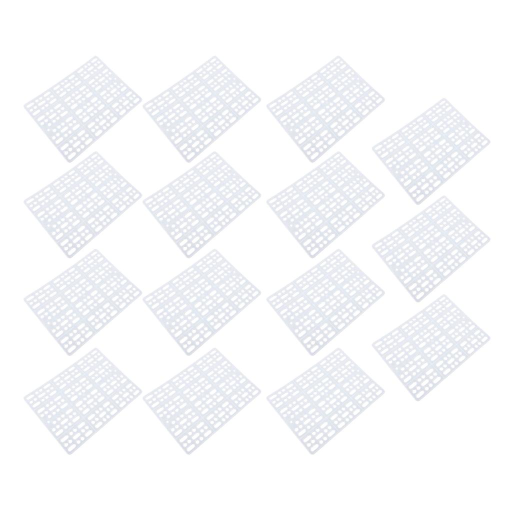 15PCS Rabbit Feet Pad Food Grade Plastic Easy Cleaning Bunny Cage Floor Mat for Guinea Pig White
