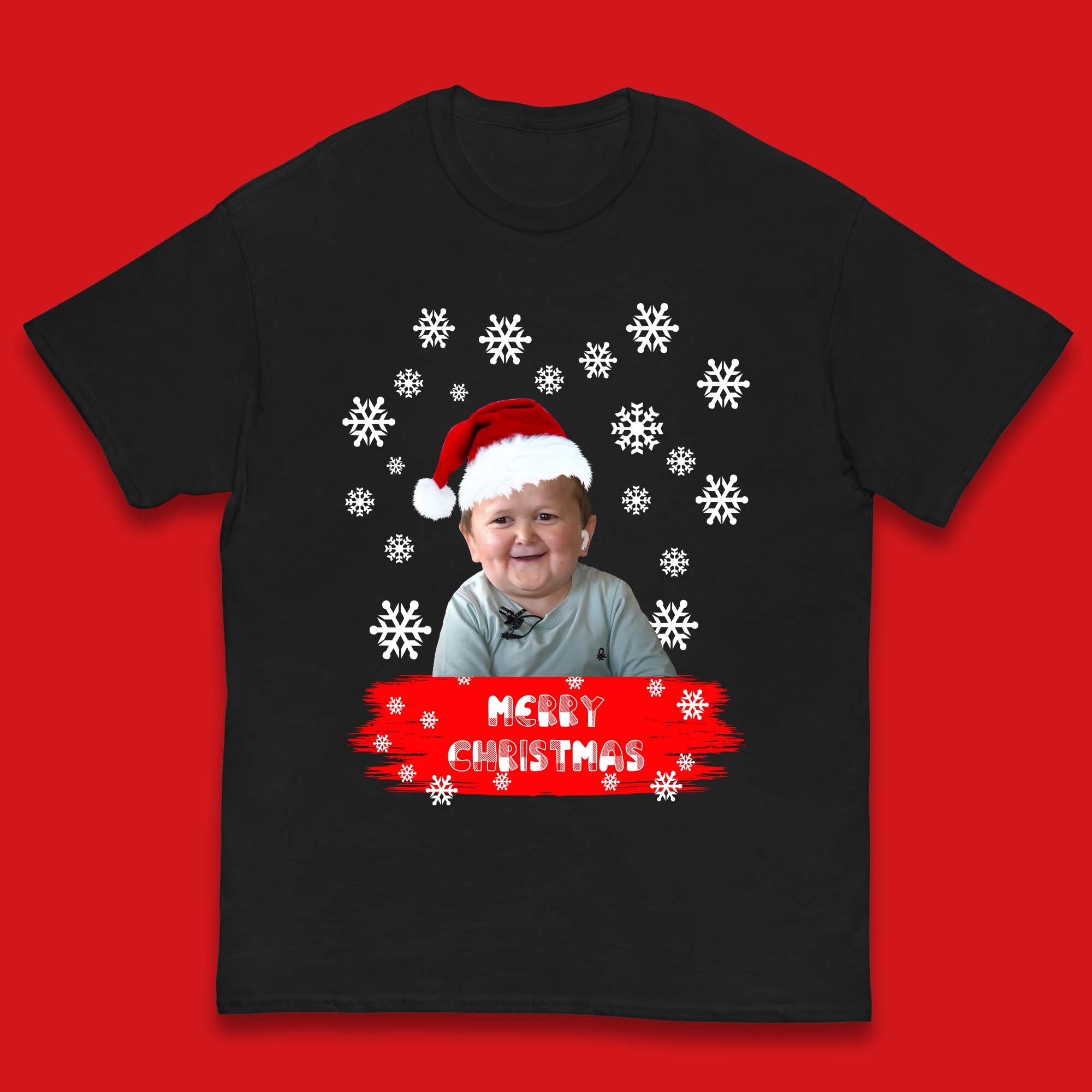 Merry Christmas Hasbulla Snowflakes Kids T-Shirt 160