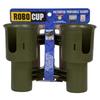 RoboCup Portable Double Cup Holder Green Clamp-On Drink Holder