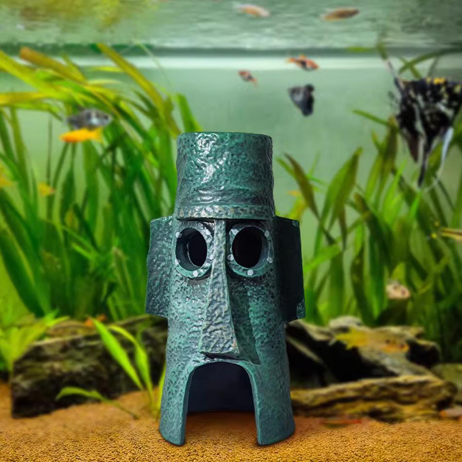 Aquarium Dekoration Cartoon Figuren Ornamente Simulation Harz Ananas Haus Aquarium Dekoration Landschaftsgestaltung Aquarium Zubehör