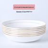 Jingdezhen European Style Gold Rim Bone China Deep Dinner Plates