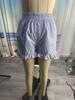 Women's Y2K Ruffle Striped Casual Shorts with Pockets - Spring/Summer Pajama Beachwear
